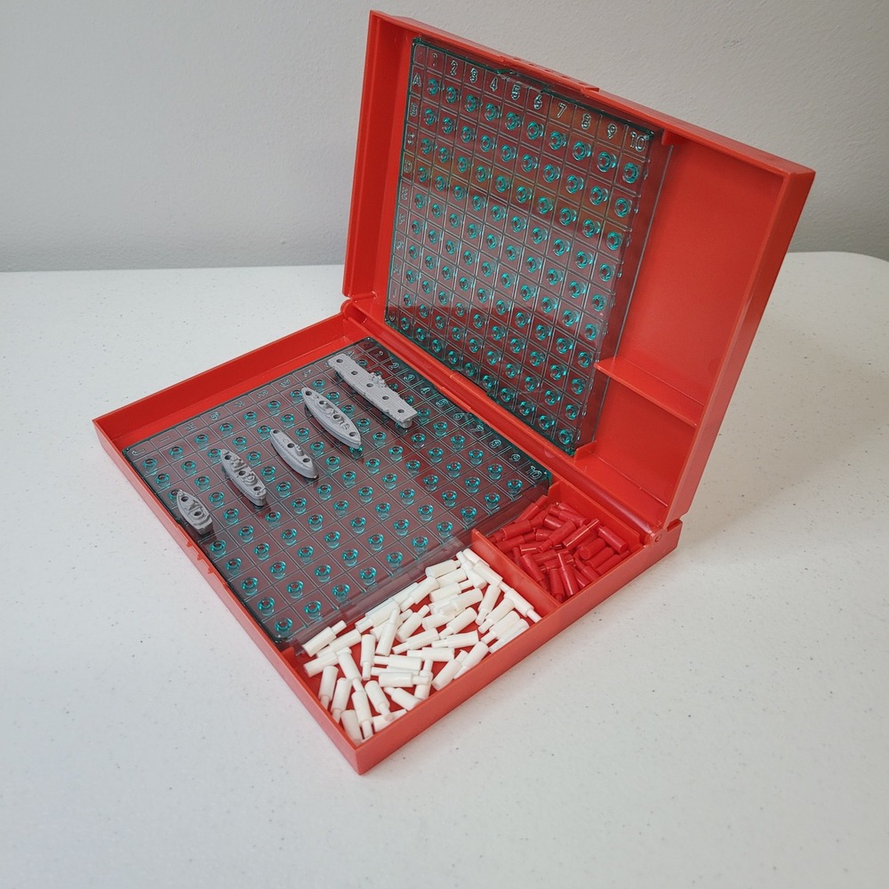 Vintage Milton Bradley Battleship Board Game Replacement Red Case Console 1967